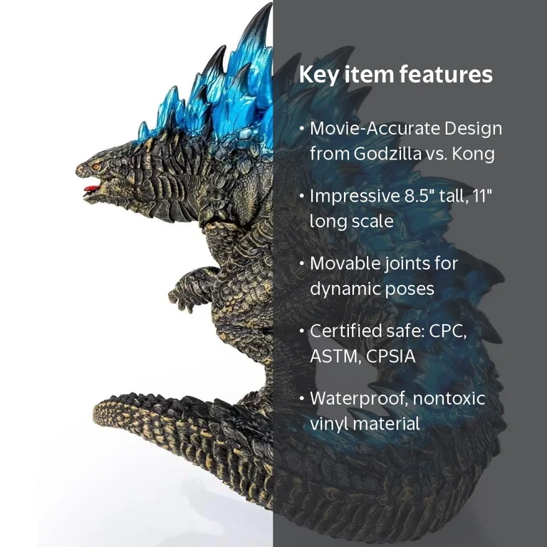 TwCare Godzilla vs. Kong Mega Action Figure: King of Monsters