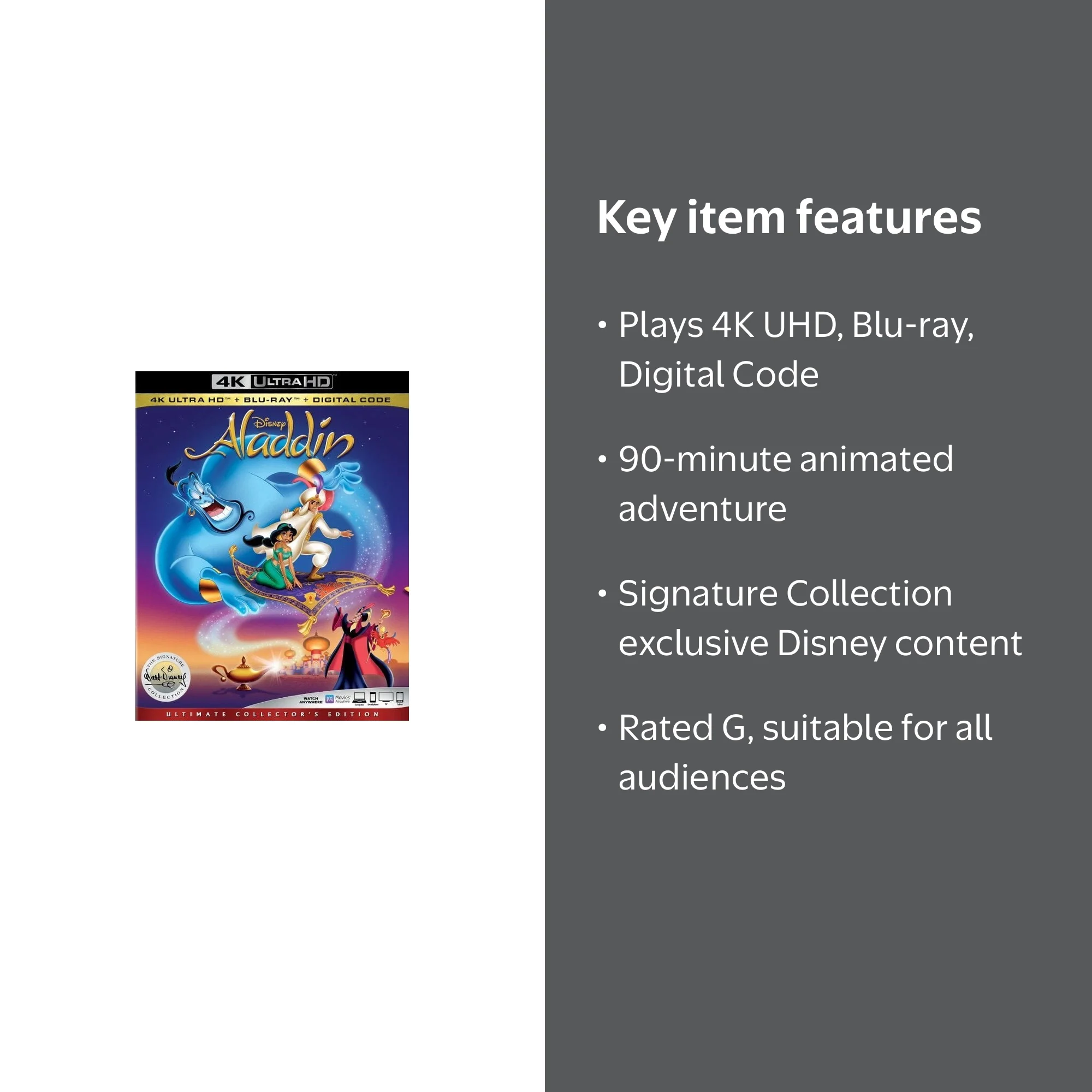 Disney's Aladdin Signature Collection: 4K Ultra HD, Blu-ray