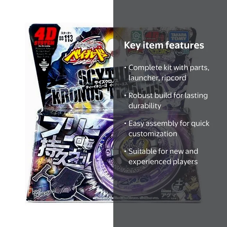 TAKARA TOMY Scythe Kronos Metal T125EDS Beyblade Starter Set BB