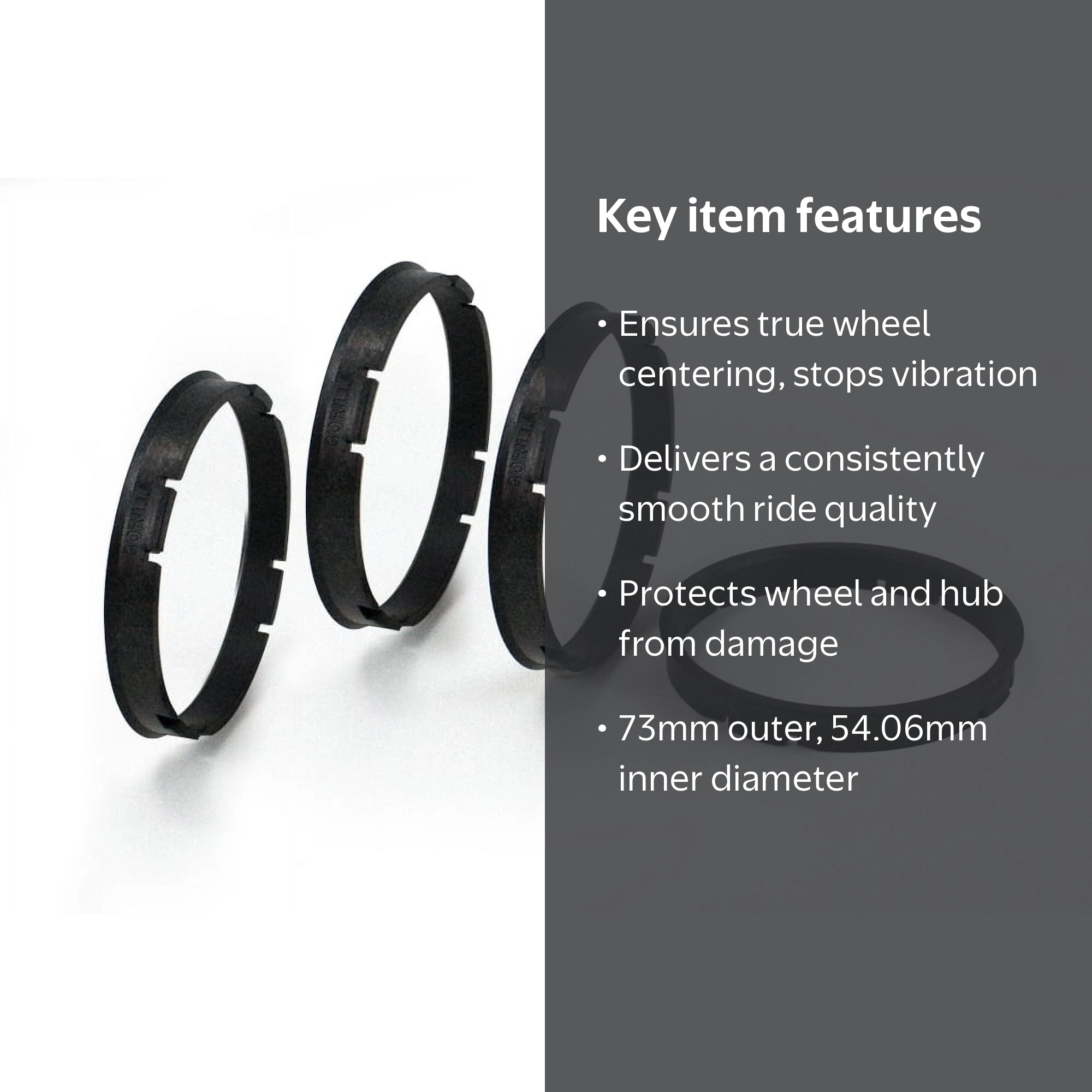 ぺらきち リンク Gorilla Automotive 73-5406 Wheel Hub Centric Rings (73mm OD x