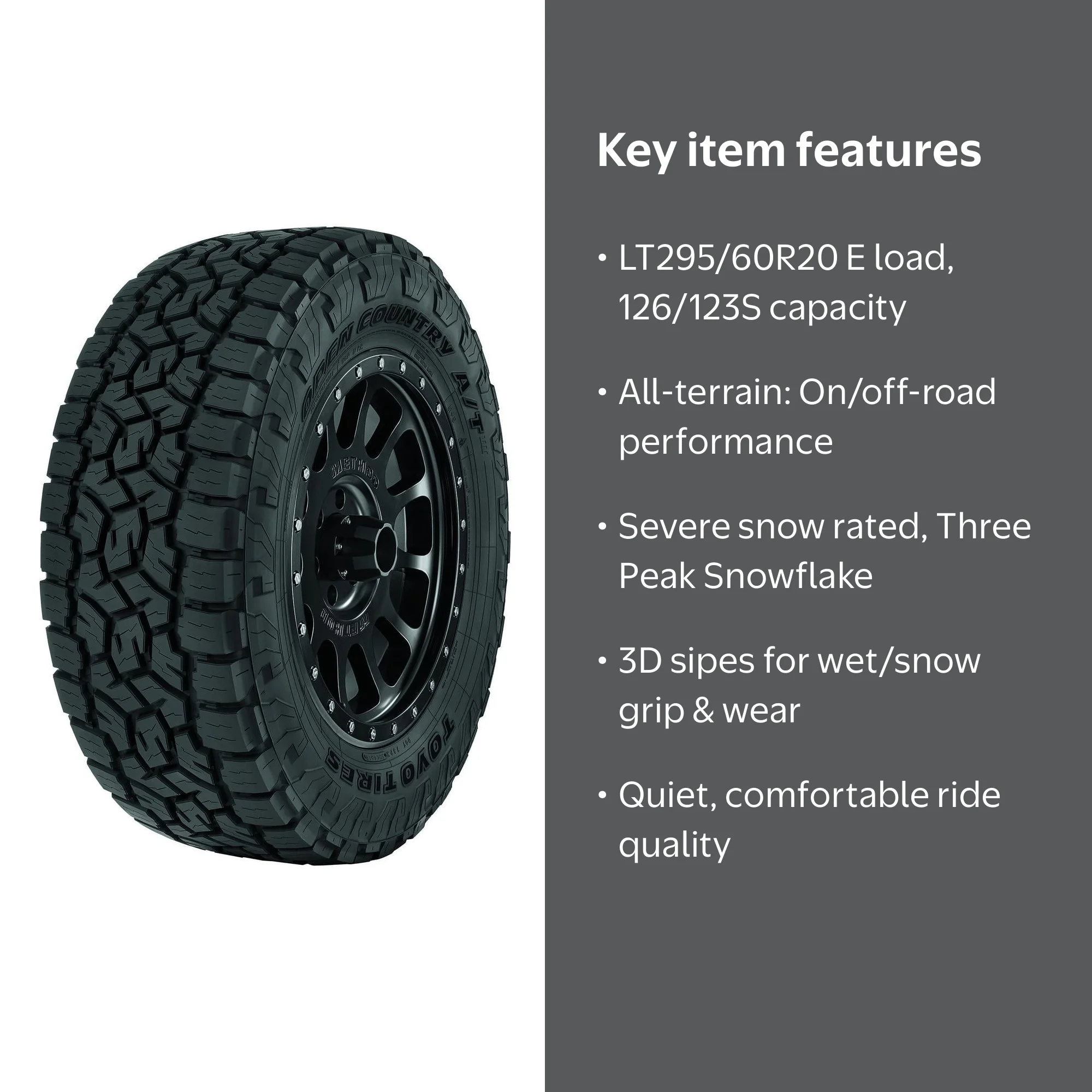 Toyo Open Country A/T III All Terrain LT295/60R20 126/123S E Light