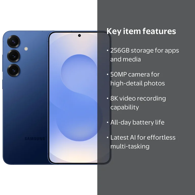 Samsung Galaxy S25 Plus 256GB Unlocked Android Smartphone Navy
