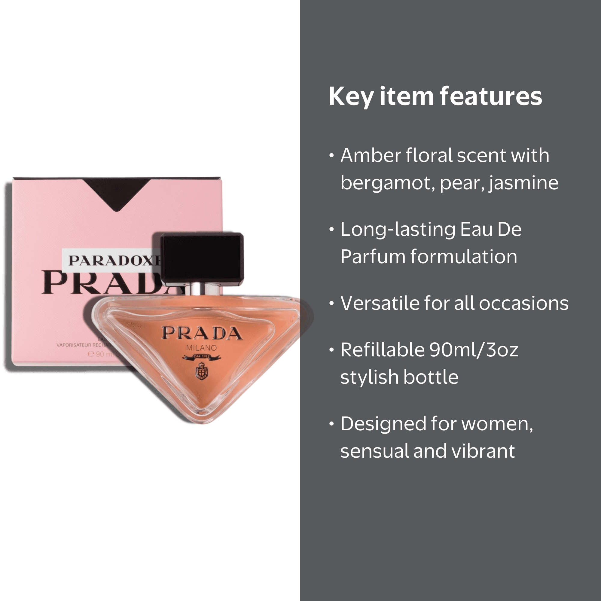 Prada, Paradoxe Eau De Parfum, 90ml/3oz, Refillable - Walmart.com