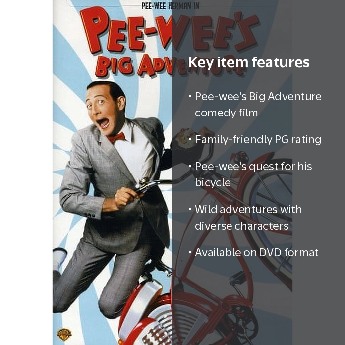 SDS, Pee-wee's Big Adventure DVD, PG, 1992, Features Classic
