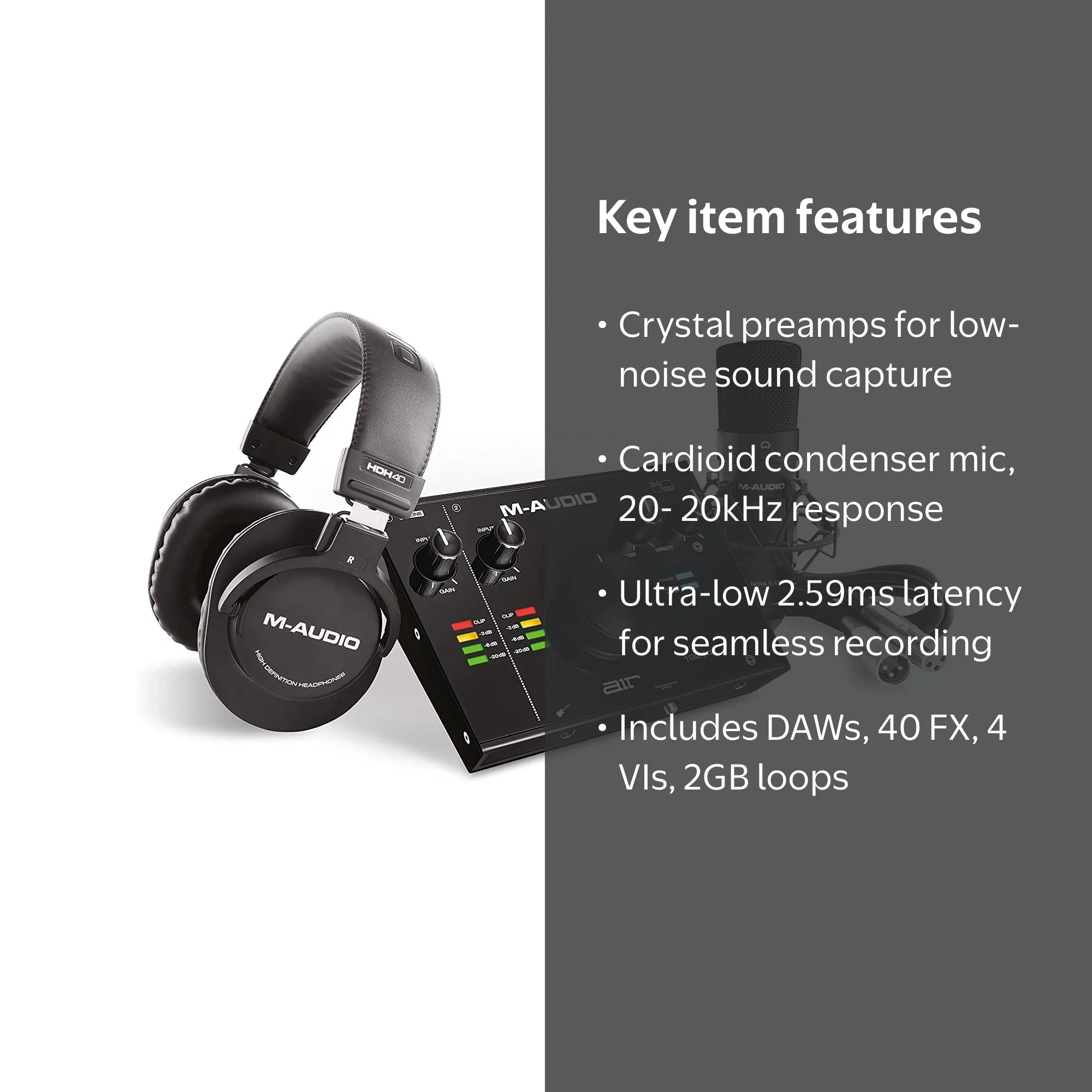 M-Audio AIR 192|4 Vocal Studio Pro Kit with USB Interface
