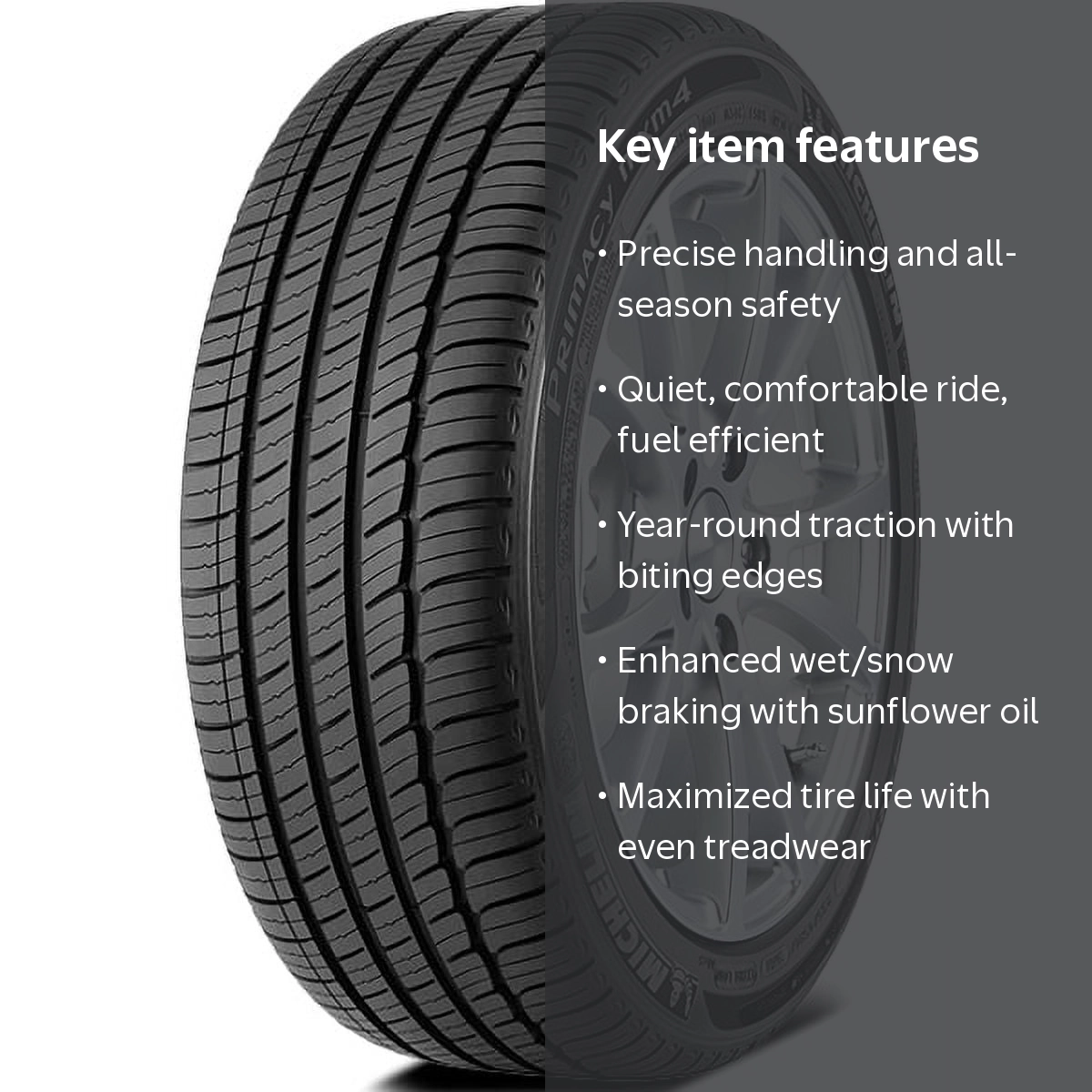 Michelin Primacy MXM4 All-Season 225/60R18/XL 104H Tire Fits: 2018