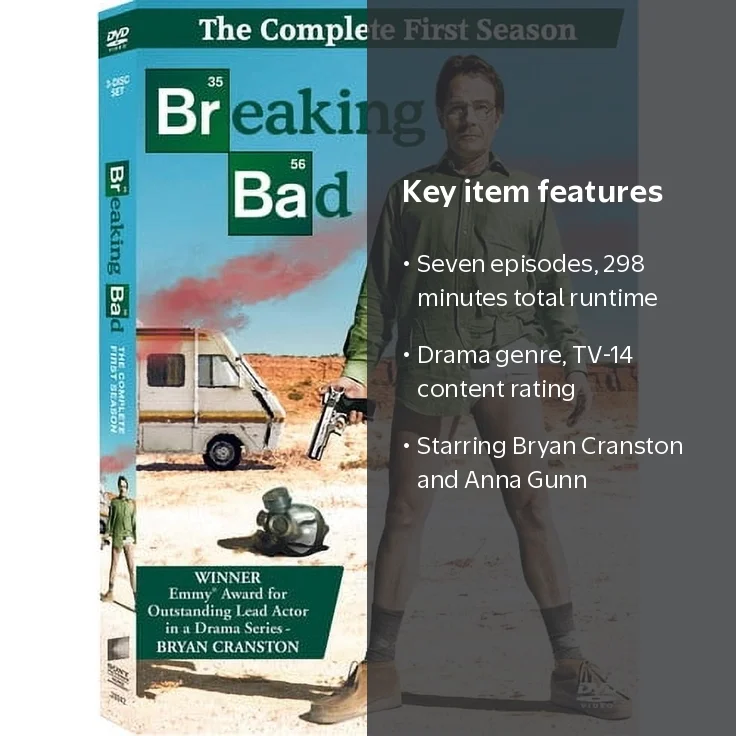 Sony Pictures Breaking Bad: Complete First Season DVD Set, TV