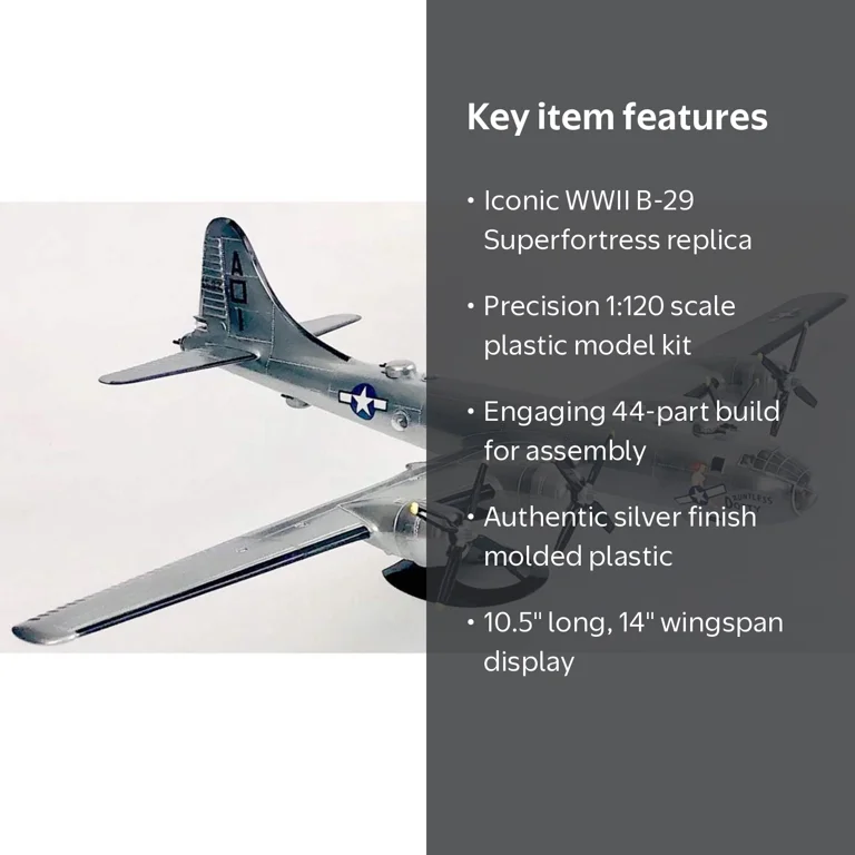 Atlantis B-29 Superfortress WWII Bomber 1:120 Scale Plastic Model
