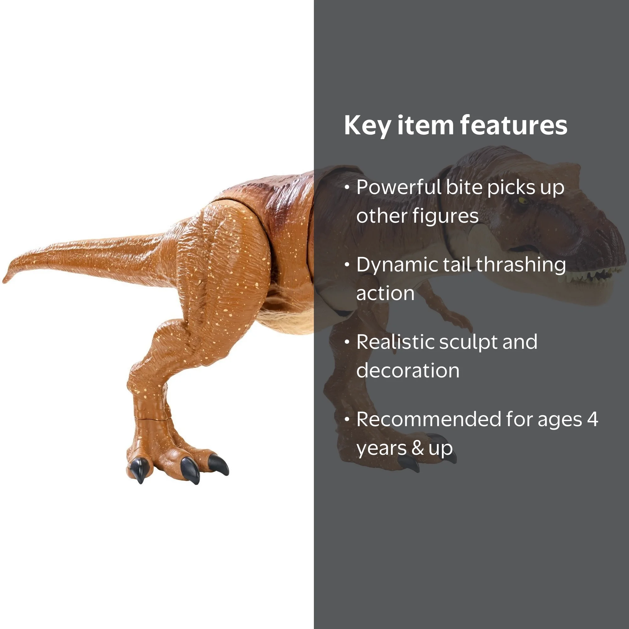 Jurassic World Thrash 'n Throw Tyrannosaurus Rex Dinosaur Figure