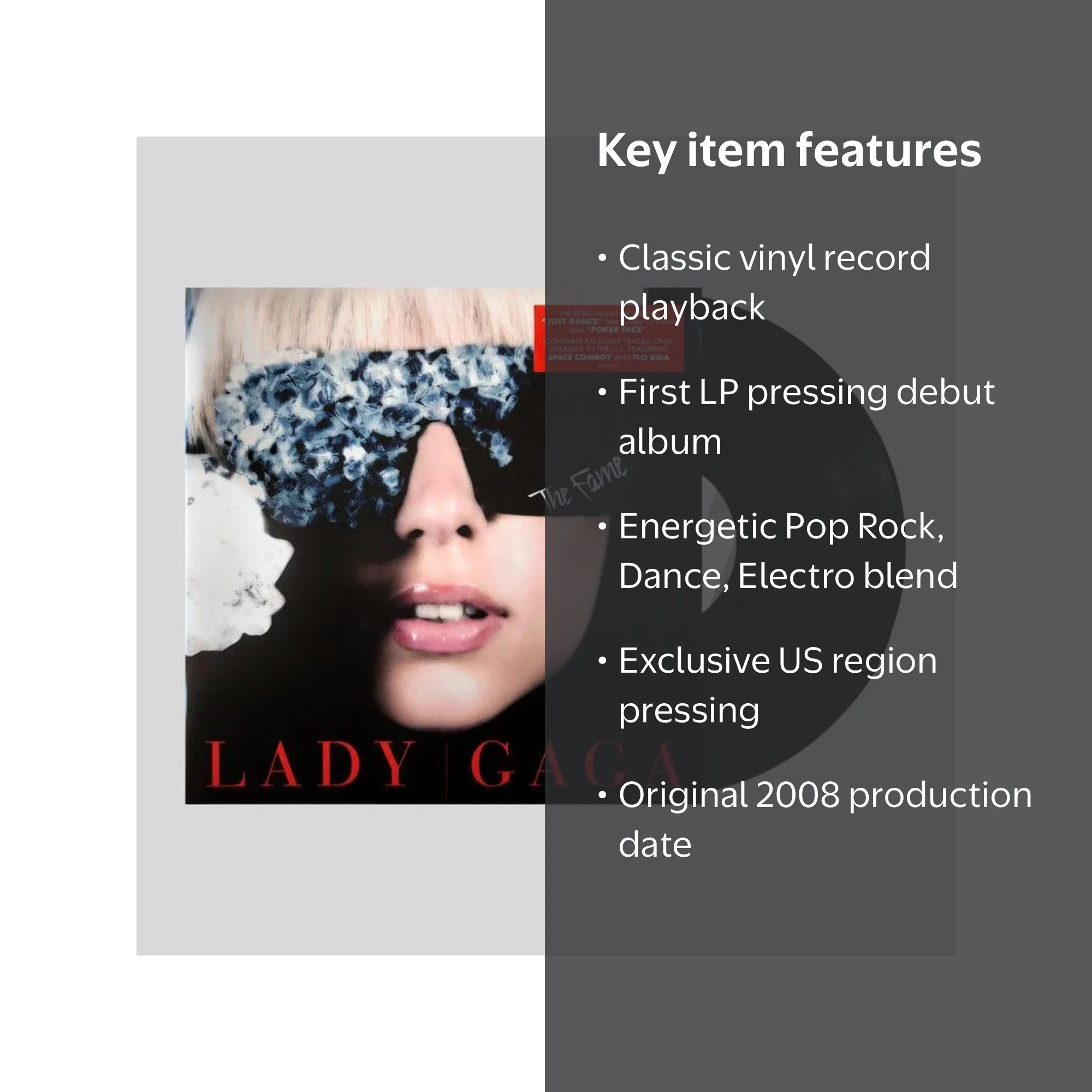 Lady Gaga - Fame - Vinyl, LP pressing, Music & Performance