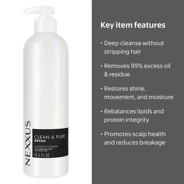 Nexxus Clean & Pure Conditioner for Professional-Level Detox Hair