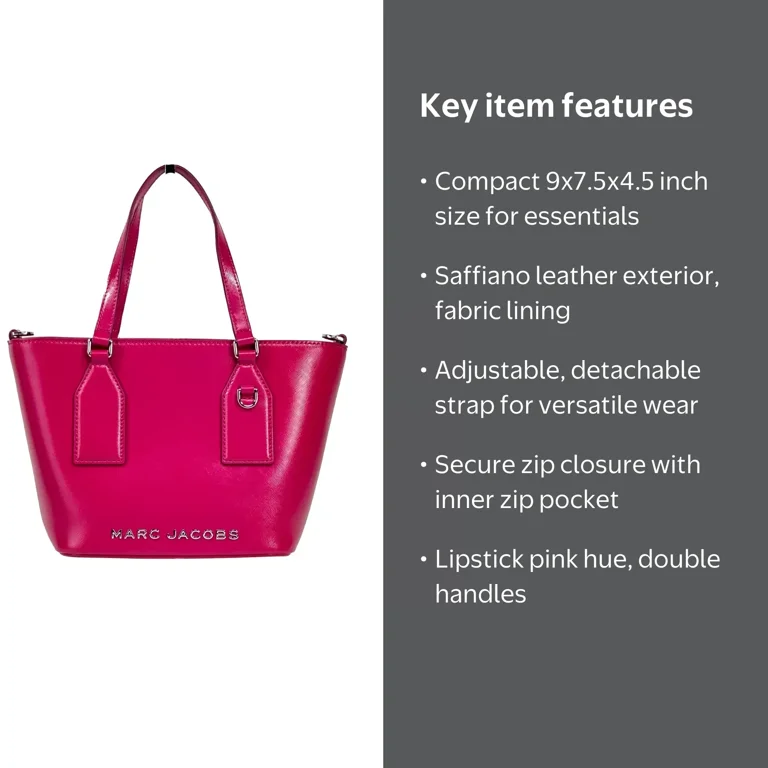MARC JACOBS ショルダーバッグ Marc Jacobs Marc Jacobs Small Saffiano Leather Tote Crossbody