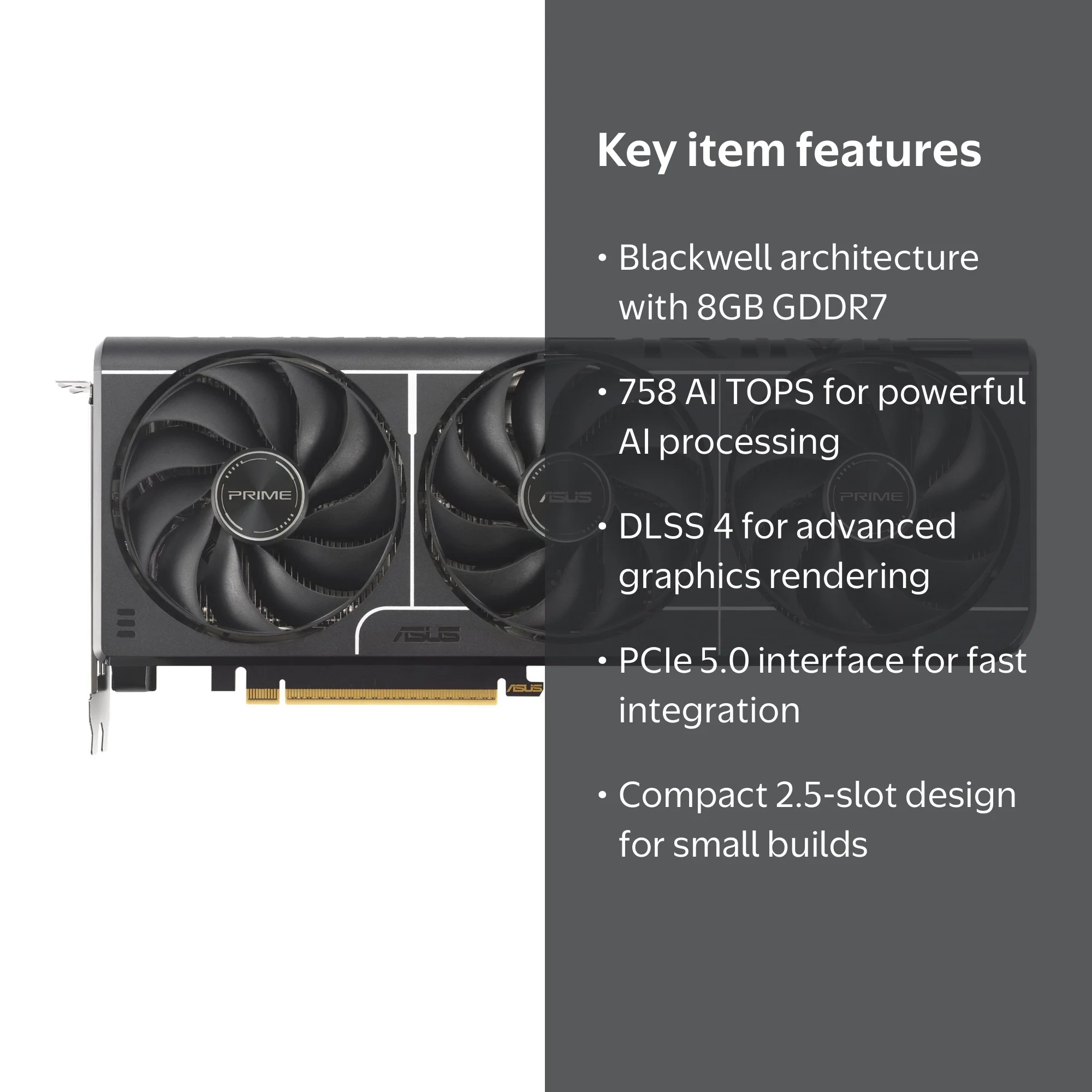 【HSY1693@即購入OK 】BRUNT レディガード ブラック のみ ASUS PRIME GeForce RTX 5060 Ti 8GB GDDR7 - 8GB GDDR7 - NVIDIA
