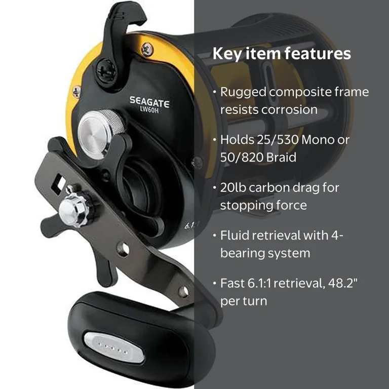Daiwa Seagate Levelwind Fishing Reel - W60H - Walmart.com