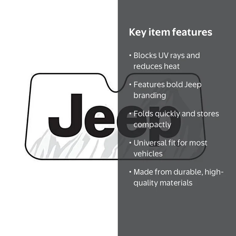 Plasticolor Jeep Accordion Bubble Sunshade 003718R01 - Walmart.com