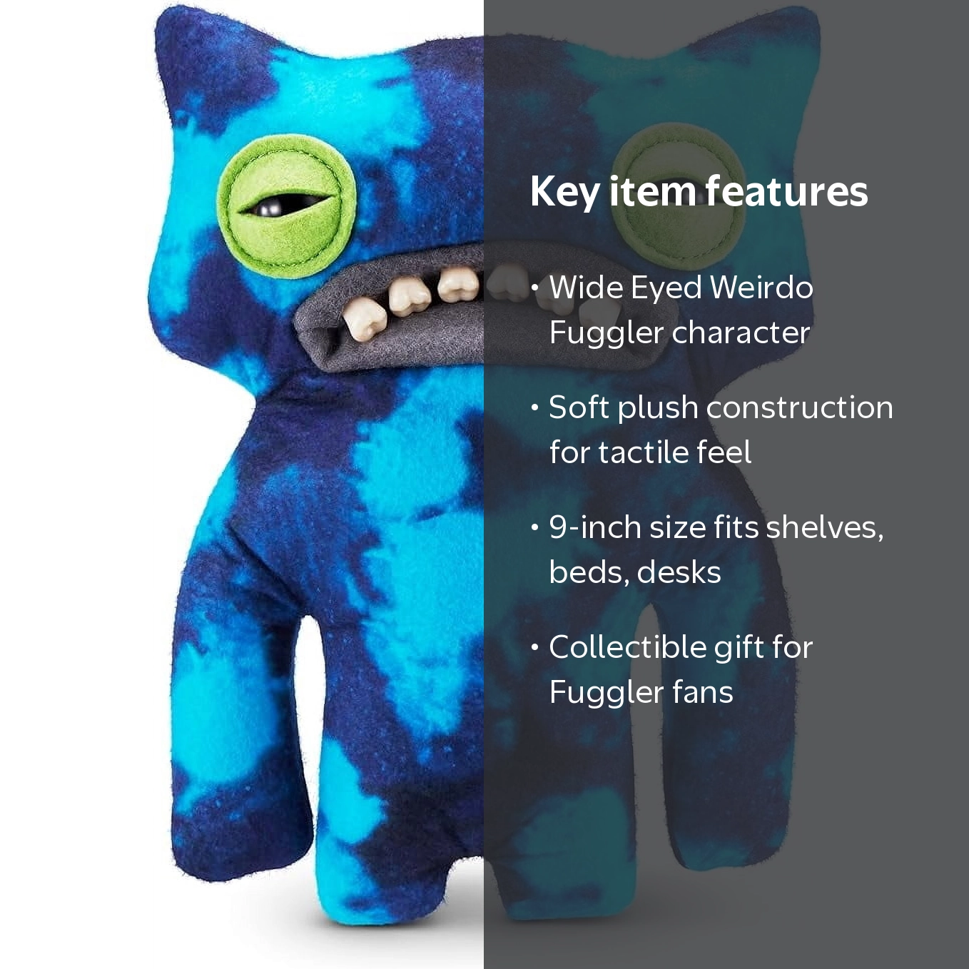 Fuggler, Laboratory Misfits Wide Eyed Weirdo Plush, Blue - Walmart.com