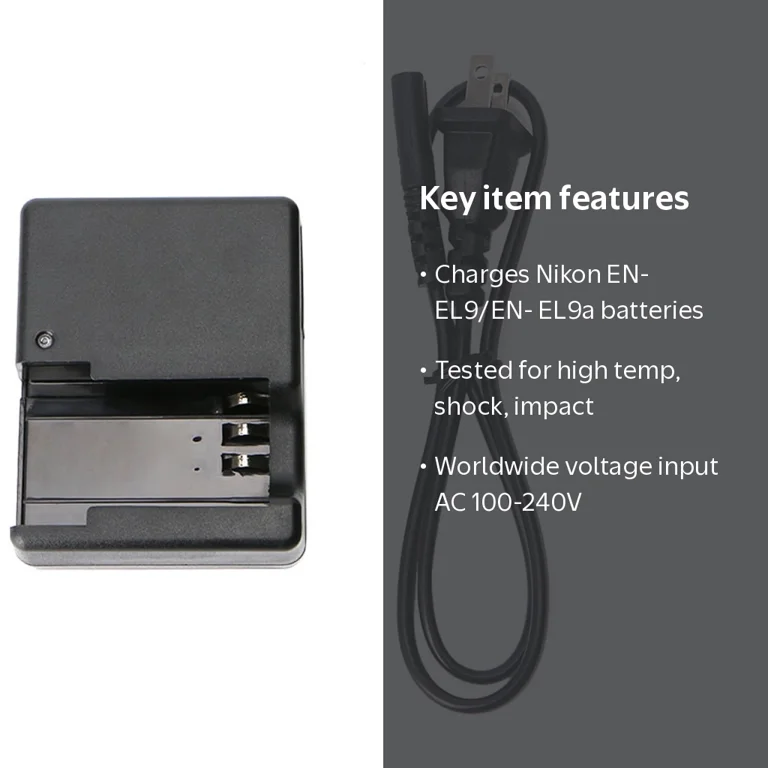 Unahtinr MH-23 Battery Charger, for Nikon D3000, D5000, D8000, D60