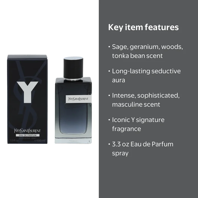 Yves Saint Laurent, 3.3 oz EDP Spray for Men, Y, Fresh Woody