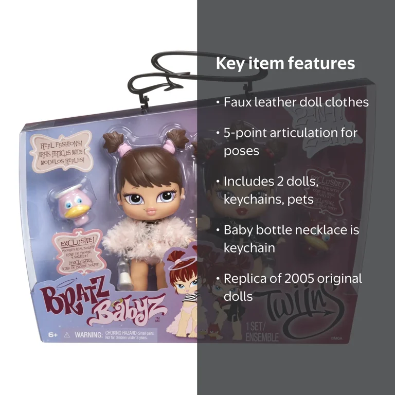 Bratz Babyz Twiins Phoebe and Roxxi 2-Pack Collectible Fashion