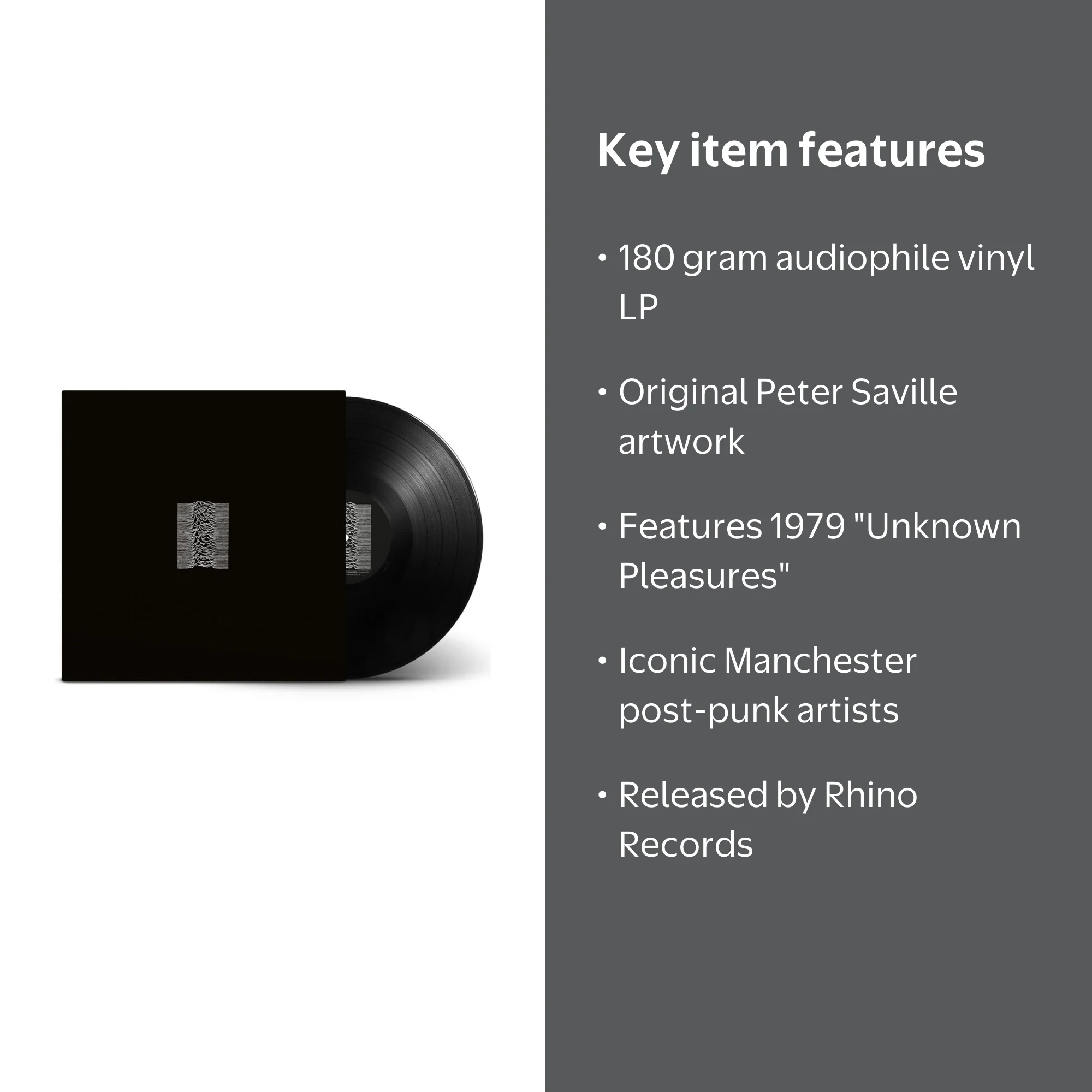 Joy Division - Limited Edition Unknown Pleasures LP Vinyl - Music