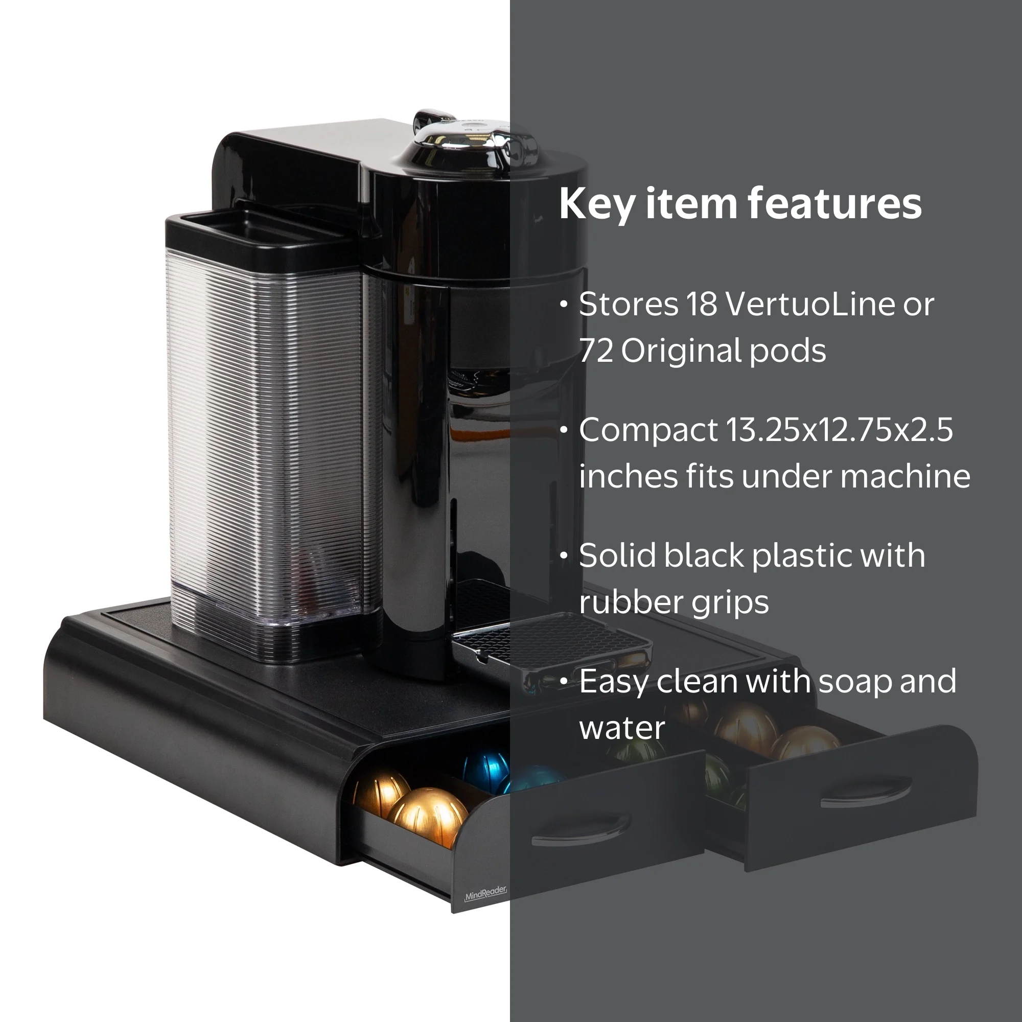 Mind Reader Coffee Pod Organizer, Compatible with 18 Vertuoline