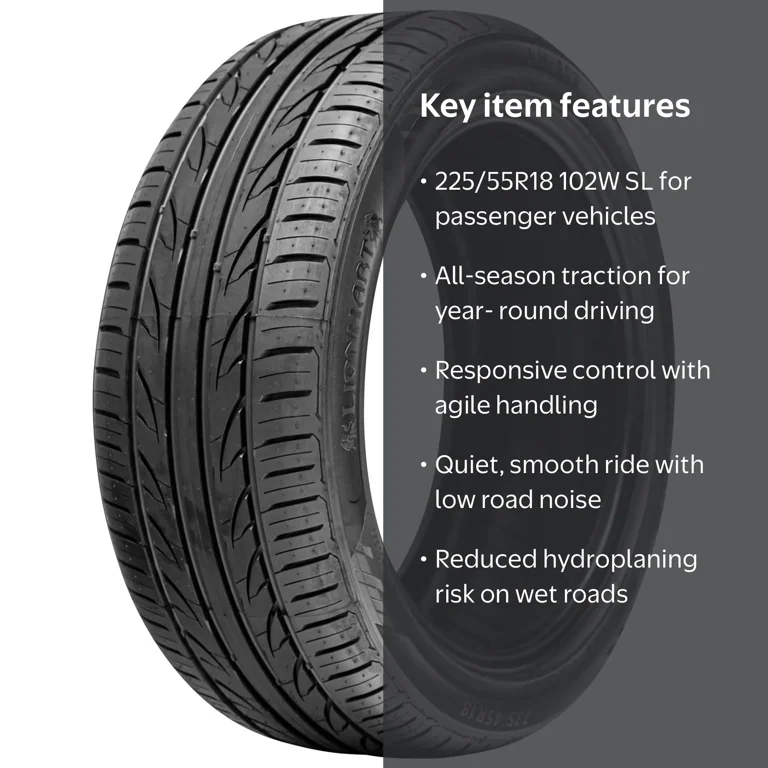 Lionhart LH-503 All Season Passenger Tire, 225/55ZR18 102W XL
