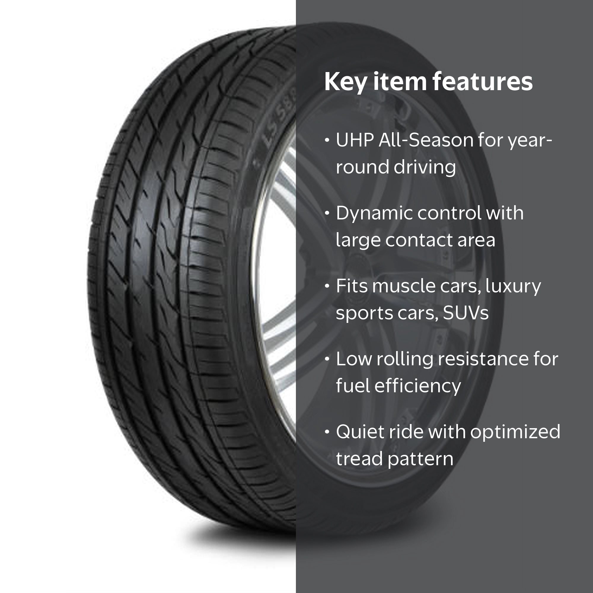 Landsail LS588 UHP UHP All Season 235/55R20 104W XL Passenger Tire