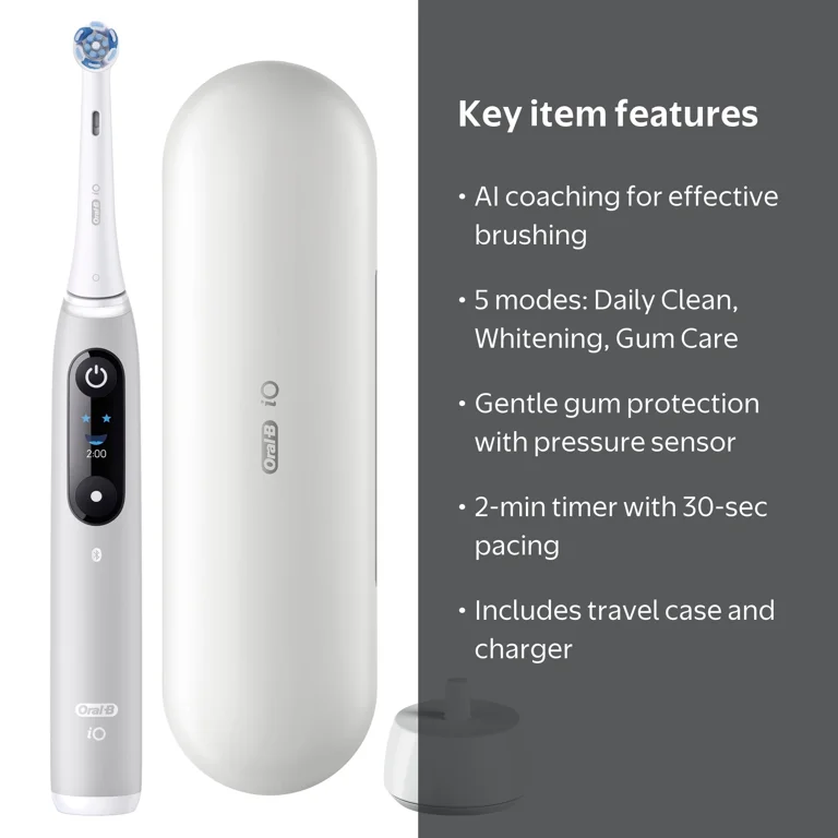 Oral-B, Toothbrush, iO Series 6 Electric, Gray Opal - Walmart.com