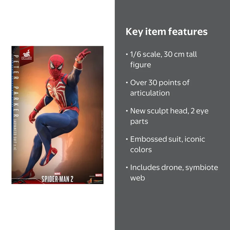 Marvel's Peter Parker Spider-Man 2 Advanced Suit 2.0 - 1/6 Scale