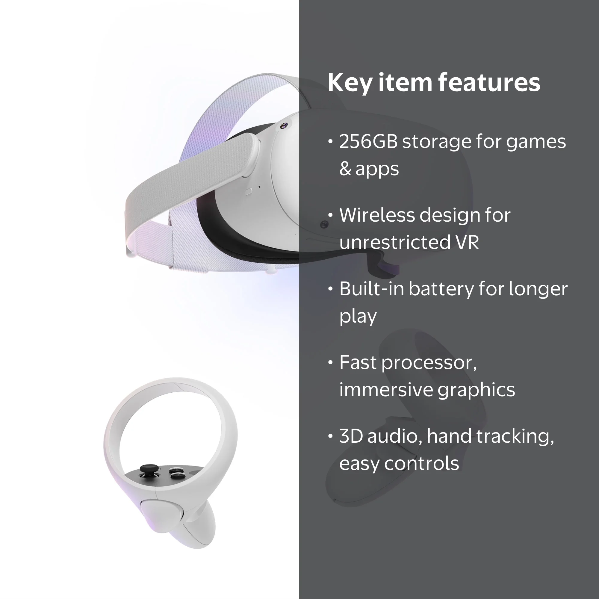 Meta Quest 2 - Virtual Reality Gaming System, All-In-One Wireless