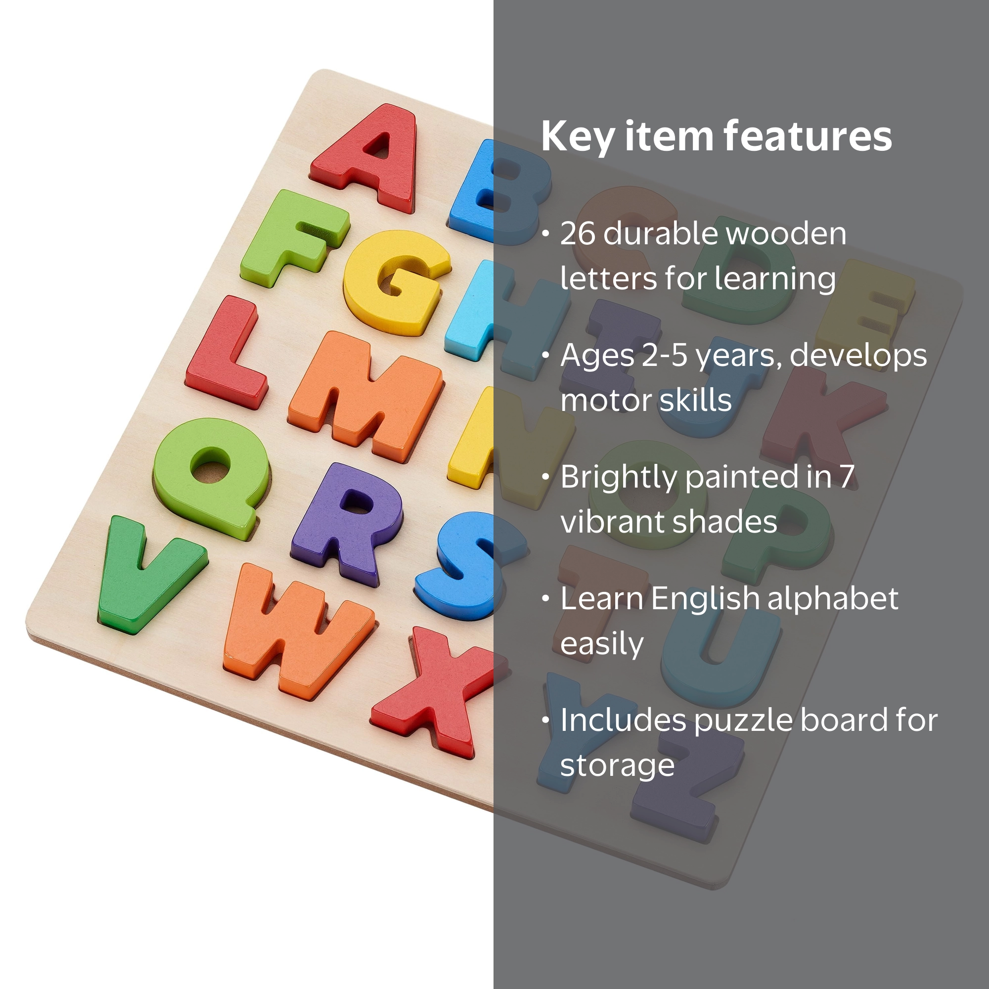 エンハート キューブモール フロアパネル 6枚セット Spark Create Imagine 3-D Wooden Alphabet Puzzle Set - Chunky ABC