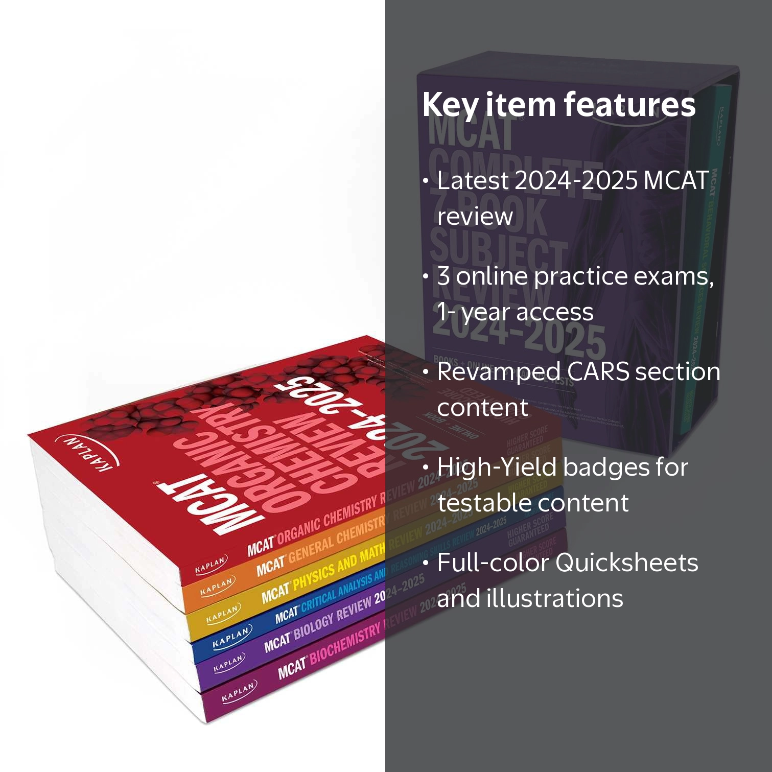 Kaplan MCAT Complete 7-Book Set 2024-2025 with Online Prep
