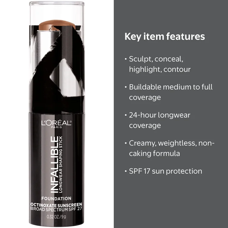 L'Or√©al Paris, Infallible Longwear Stick Foundation, SPF 17