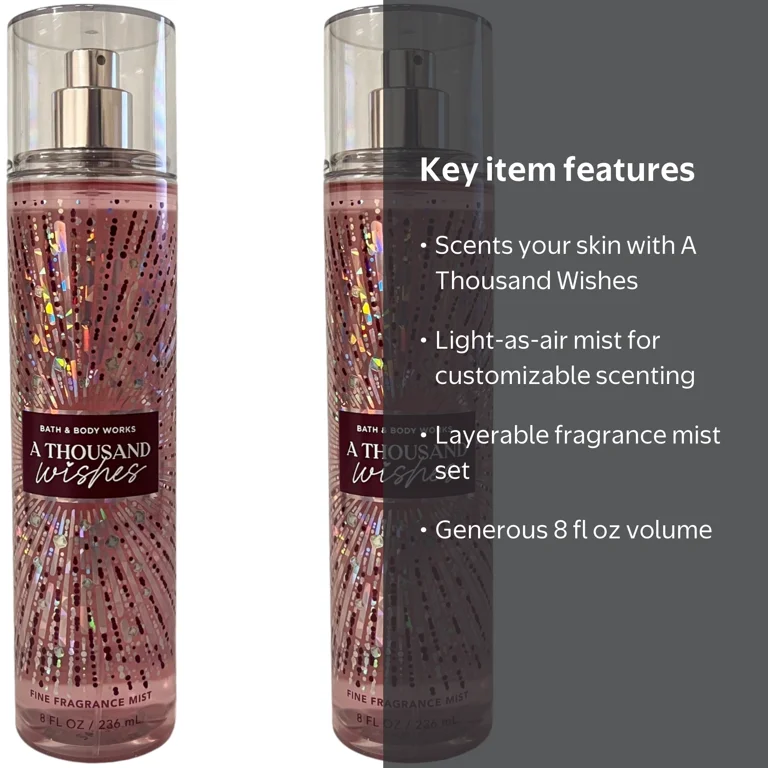 Bath and Body Works A Thousand Wishes Fragrance Mist Set, 8 fl oz