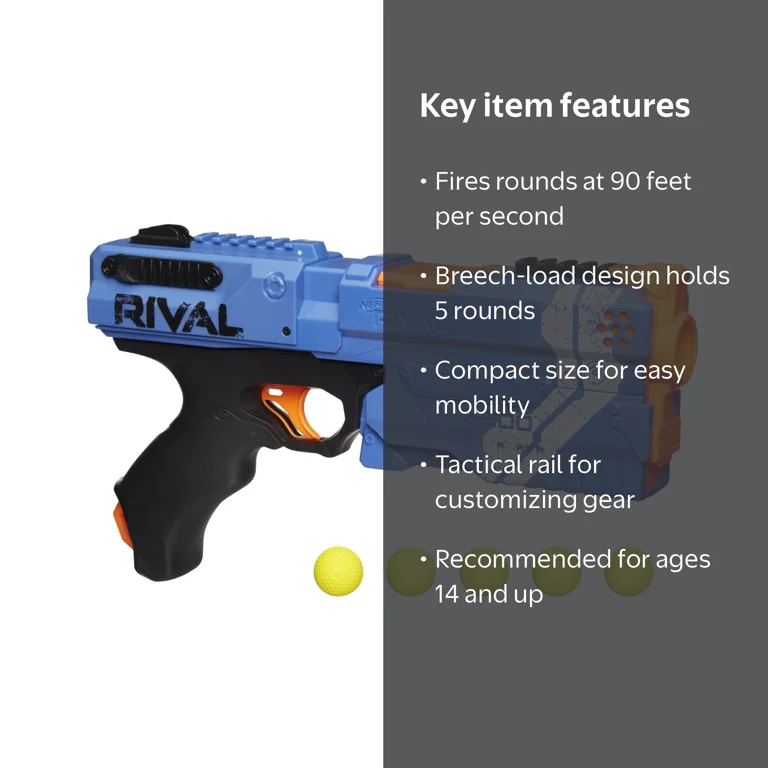 Nerf, Rival Blaster, Kronos XVIII-500, Blue, Compact size for