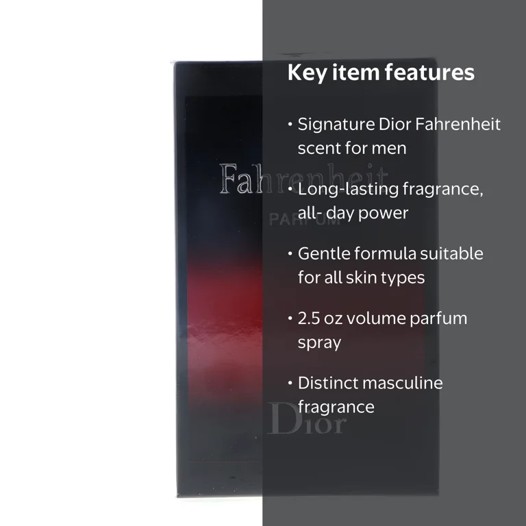 Fahrenheit by Christian Dior - Men's 2.5 oz Woody Floral Fragrance