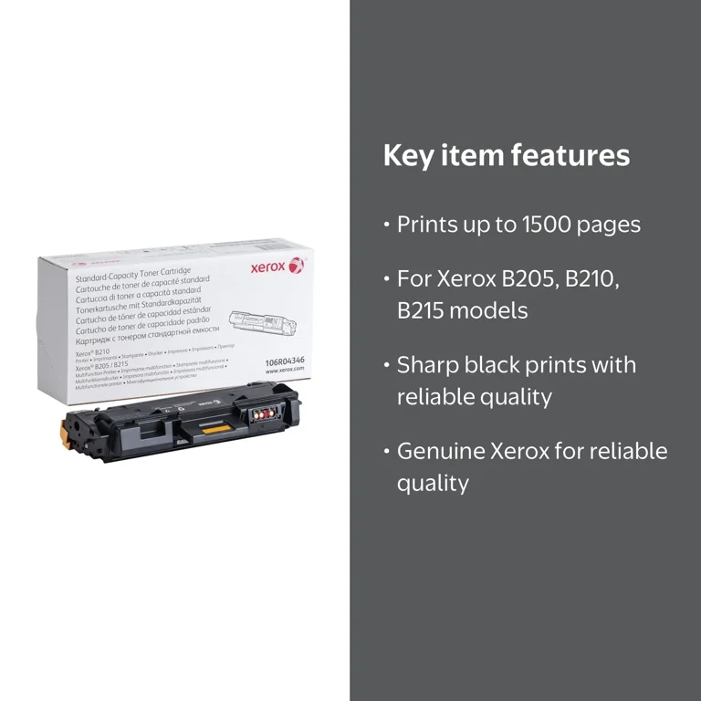 Xerox Standard Capacity Black Toner Cartridge for B210/B205/B215