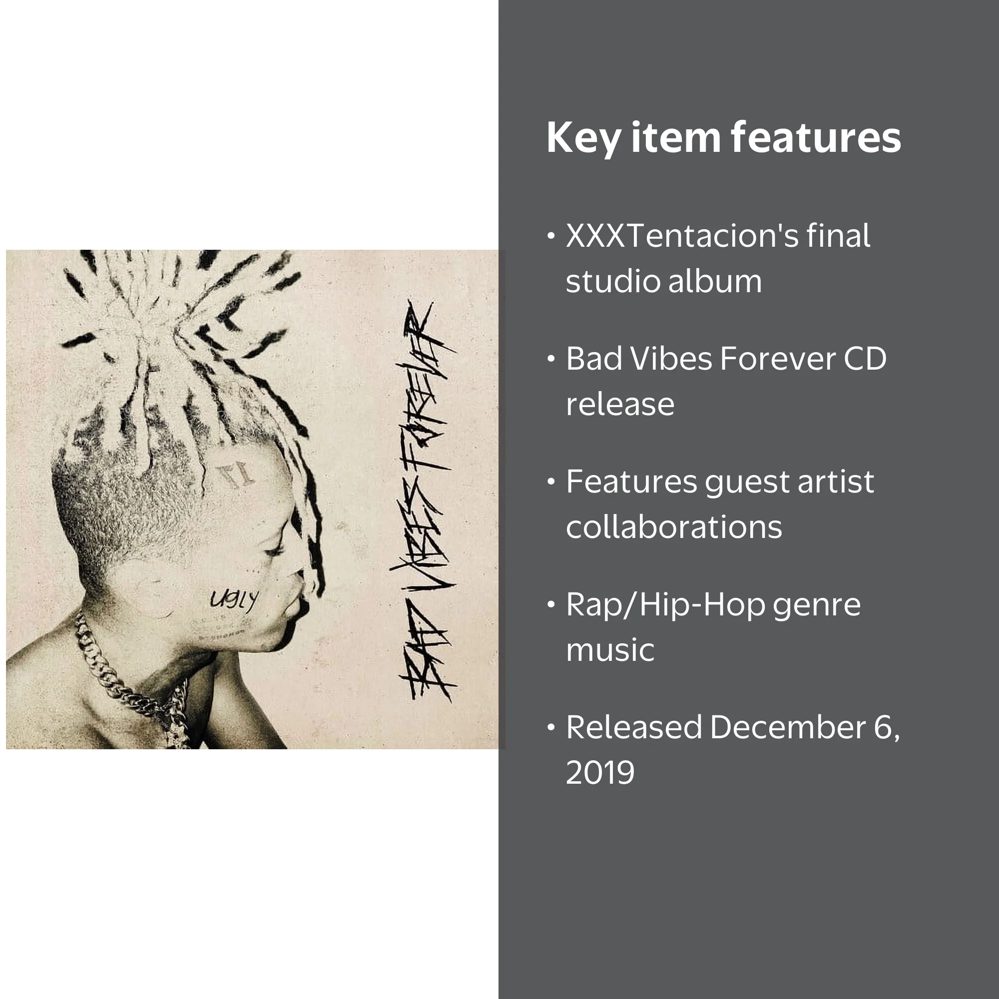 Xxxtentacion - Bad Vibes Forever - Music & Performance - CD