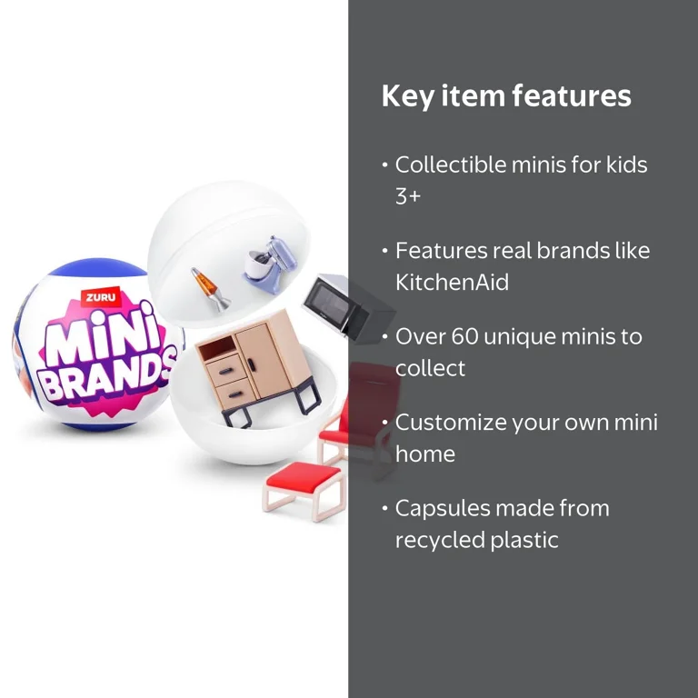 Mini Brands Home Blindbox Capsule, Over 60 Minis, Surprise