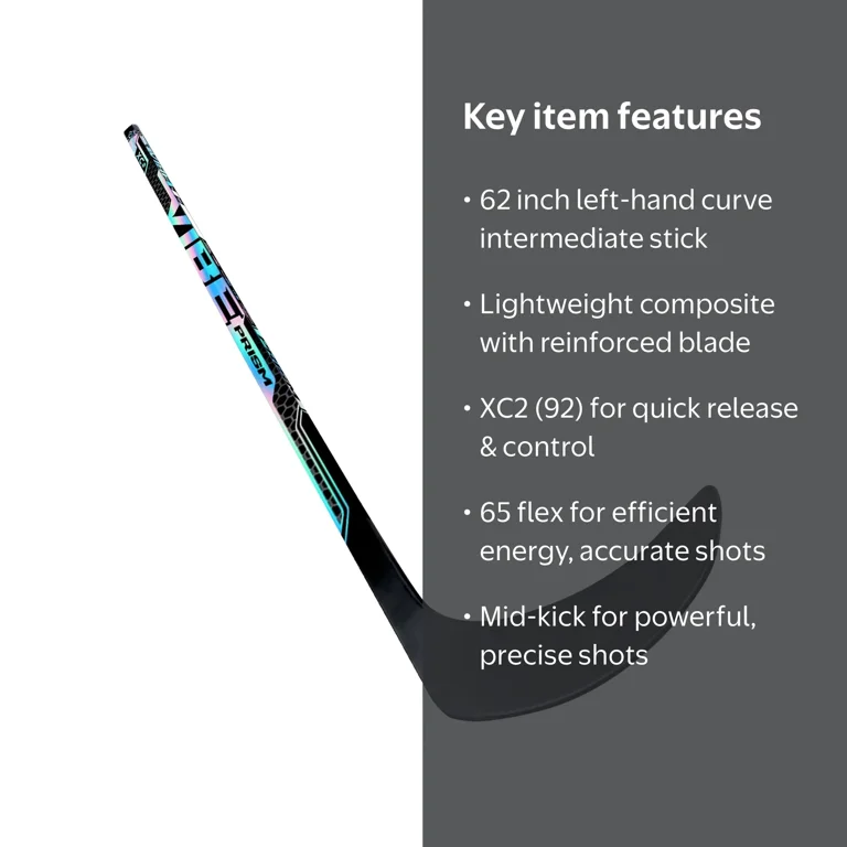 FS VIBE Prism XC2 Composite Ice Hockey Stick - Intermediate 62