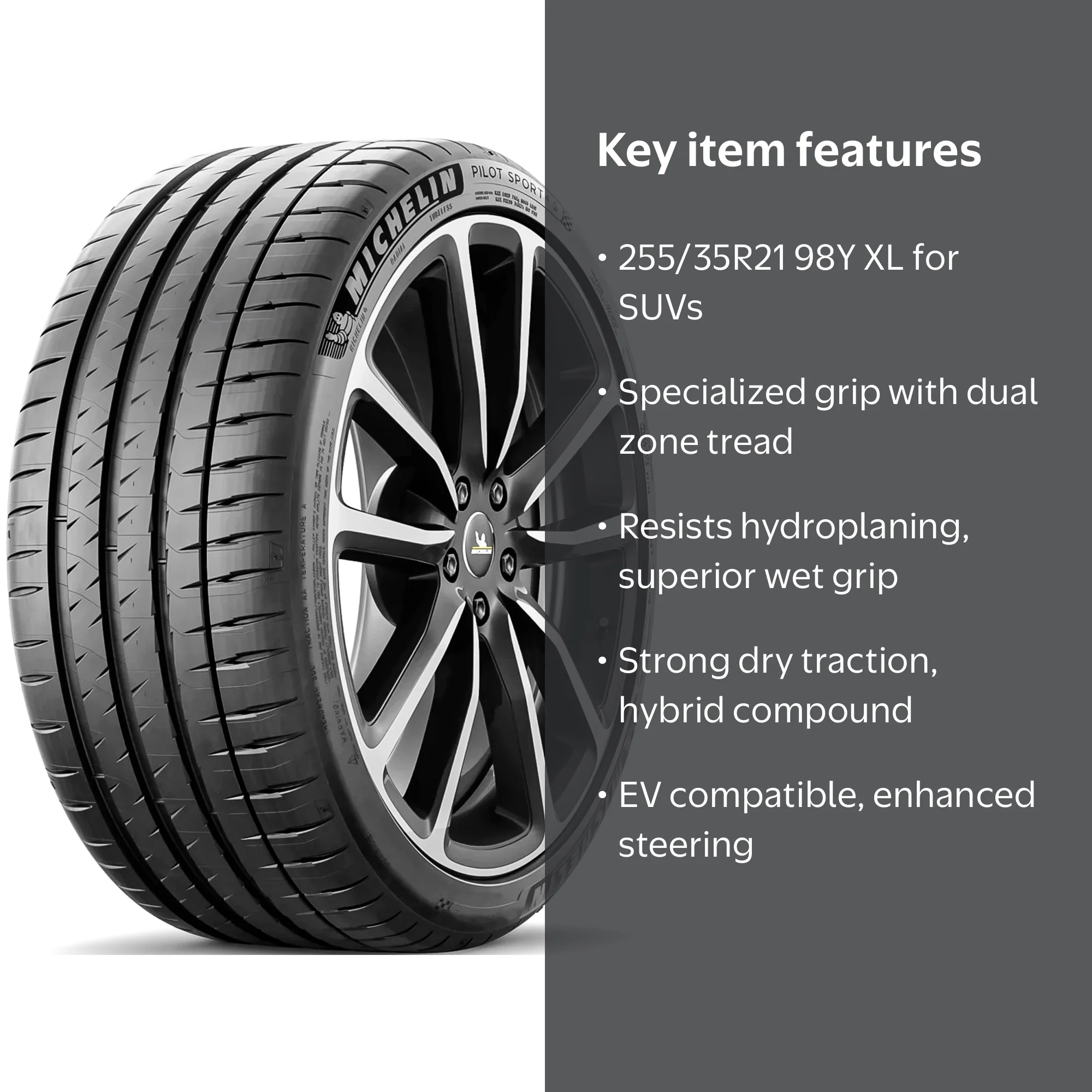 Michelin Pilot Sport 4S 255/35ZR21 255/35R21 98Y XL High