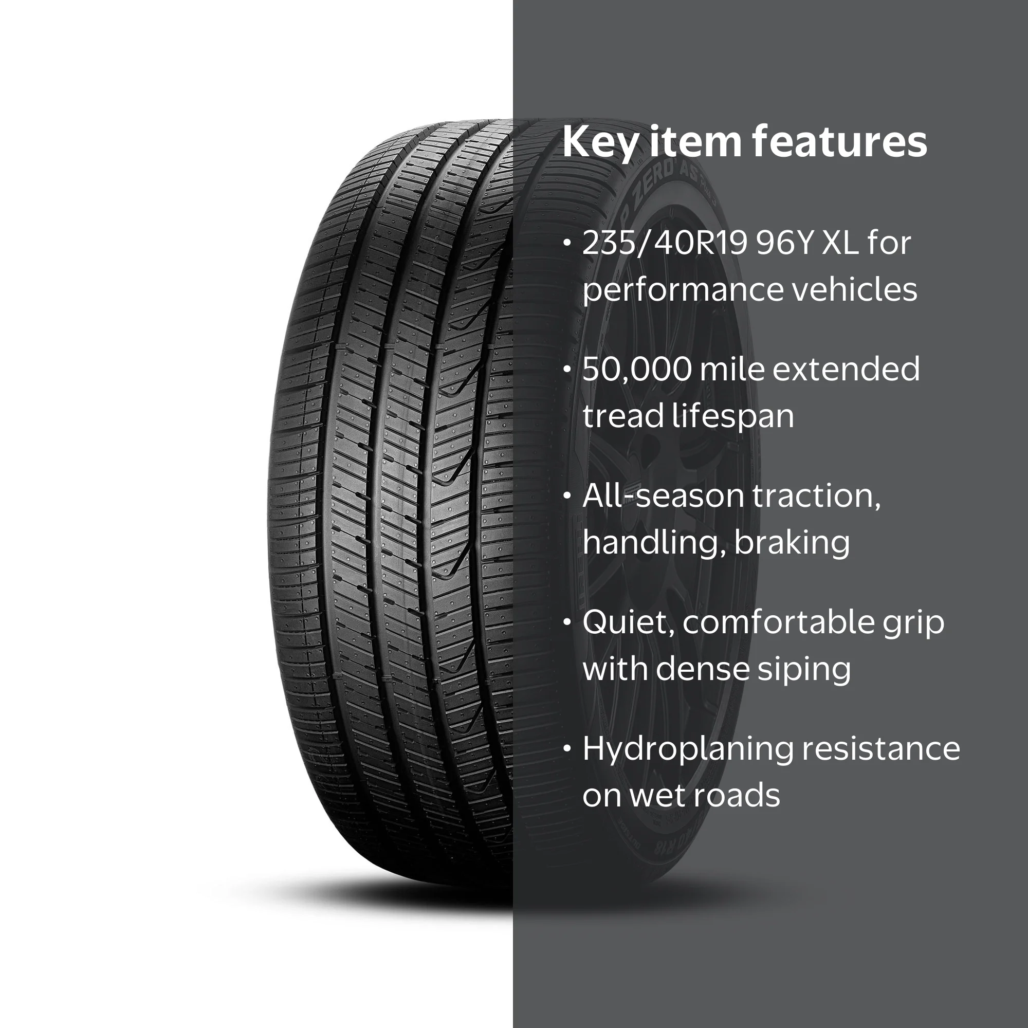 Pirelli P Zero Plus 3 Tire, 235/40R19 96Y XL, All-Season