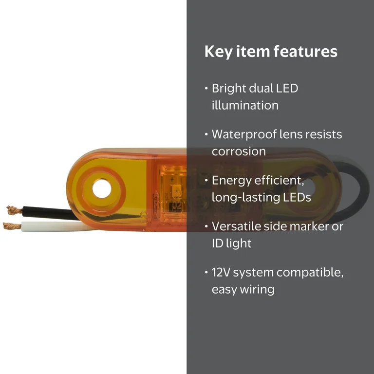 Hopkins Towing Solutions LED Mini Clearance Marker Light - Amber