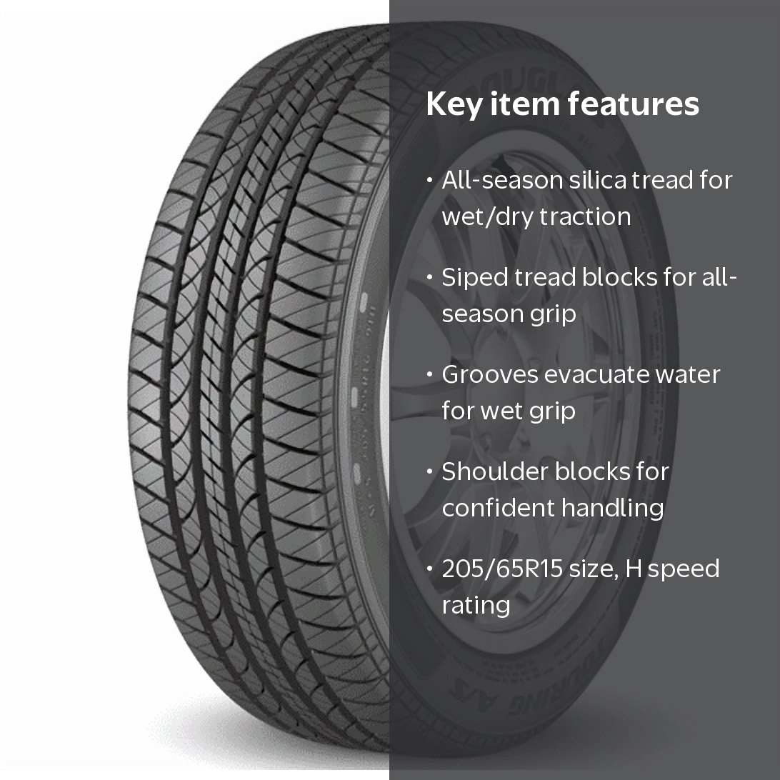 Douglas Touring All-Season Tire, 205/65R15 94H, Silica Compound