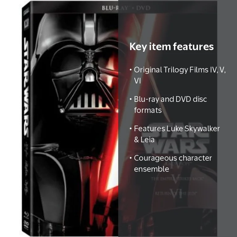 Star Wars: The Original Trilogy Blu-ray DVD, Episodes IV-VI, Set