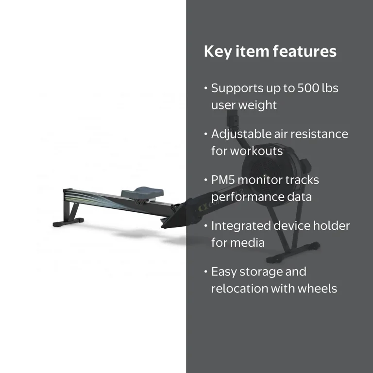Concept2, RowErg Indoor Rowing Machine, Model D, PM5 Monitor
