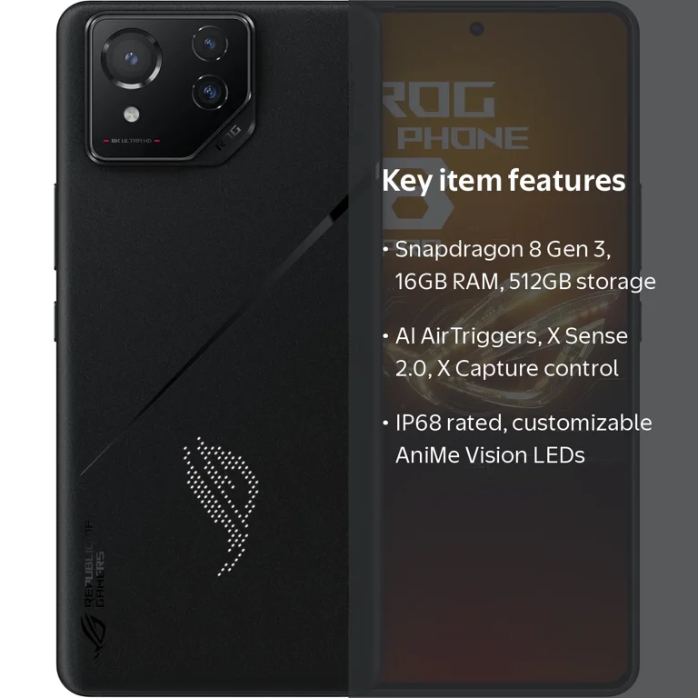 ASUS ROG Phone 8 Pro, Unlocked Android, US Version, 6.78