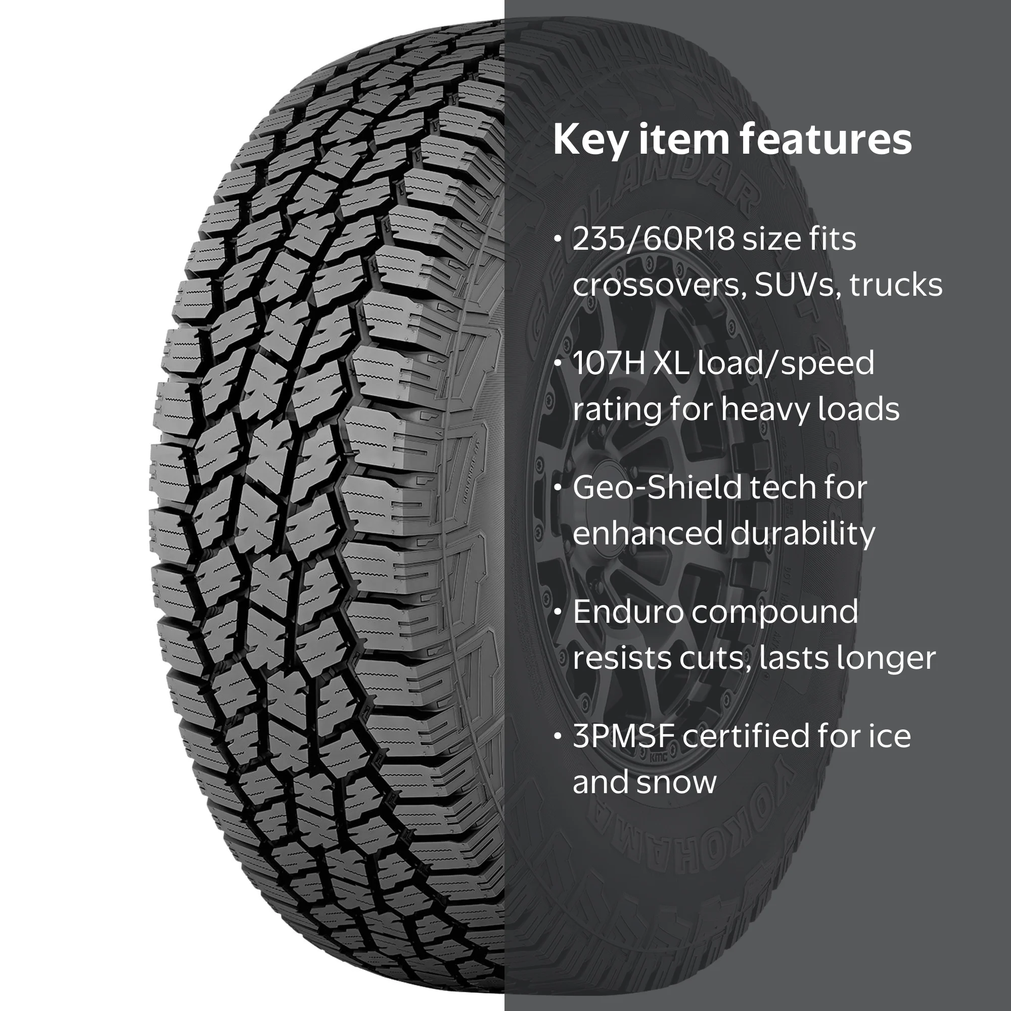 Yokohama Geolandar A/T4 G018 All Terrain 235/60R18 107H XL Light