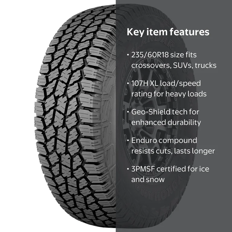 手渡しYOKOHAMA GEOLANDAR GEOLANDAR235/60R18 Yokohama Geolandar A/T4 G018 All Terrain 235/60R18 107H XL Light