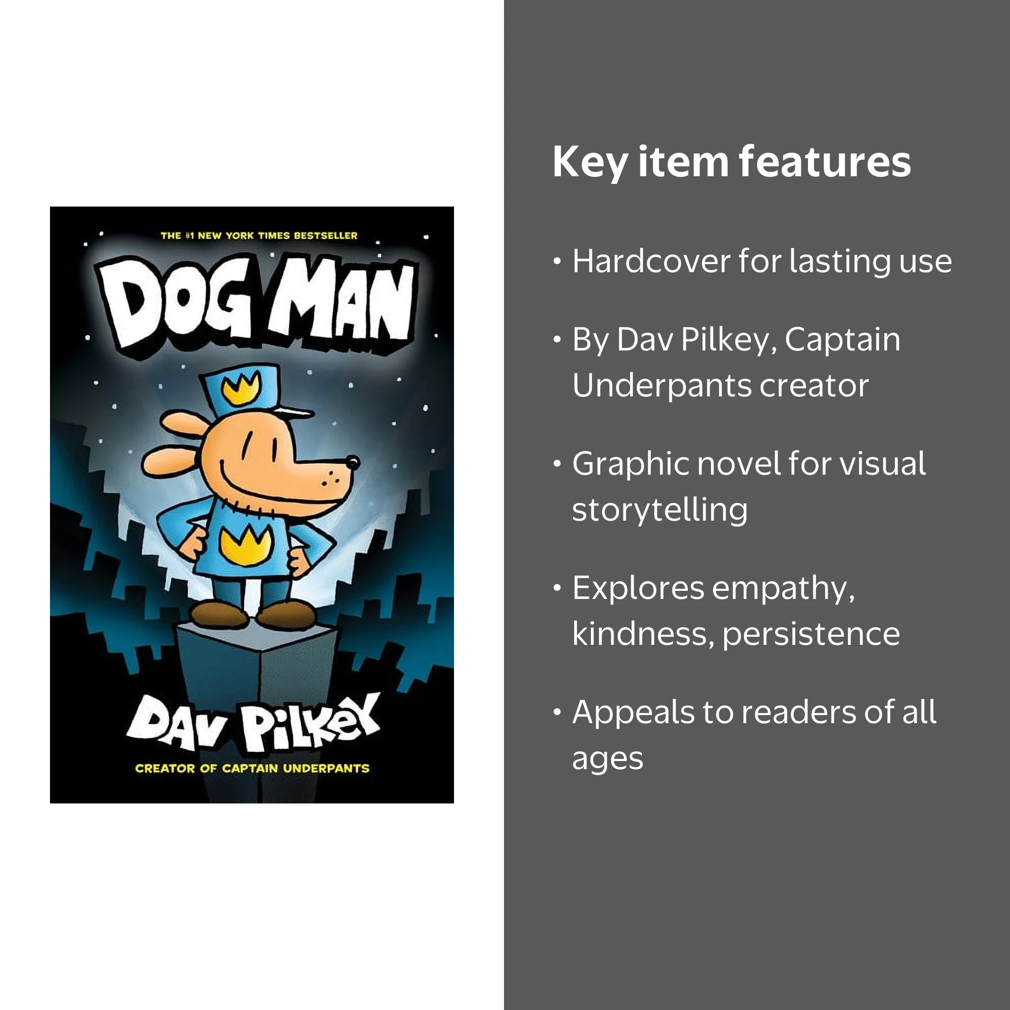 Dav Pilkey, Dog Man: a Graphic Novel, Dog Man #1, Hardcover